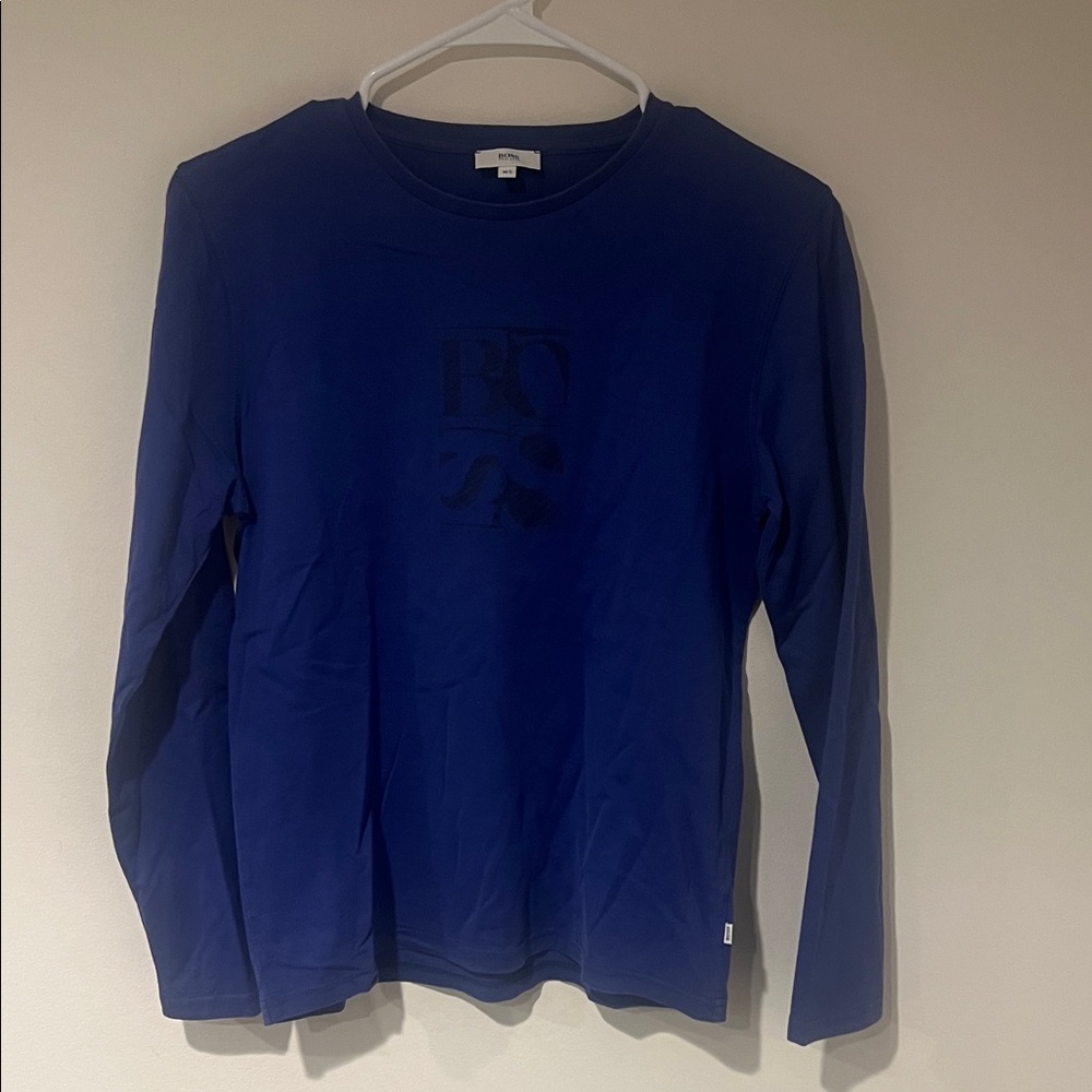 Hugo Boss Blue Long Sleeve Top